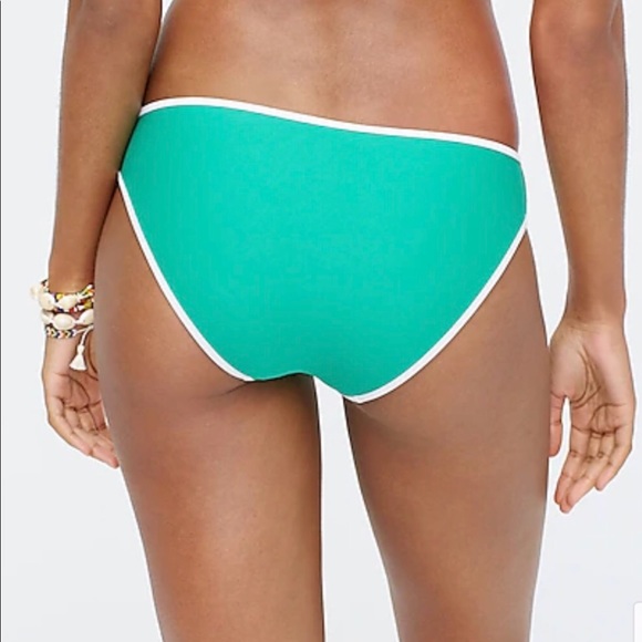 NWT J.Crew Eco Tipped Surf Hipster Bikini Bottoms Vintage Kelly Green XXL - Picture 3 of 9